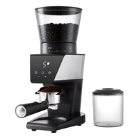 Moulin à café électrique 220-240V, panneau tactile, 30 réglages de mouture réglables, grande capacité de 300g, meule conique antistatique