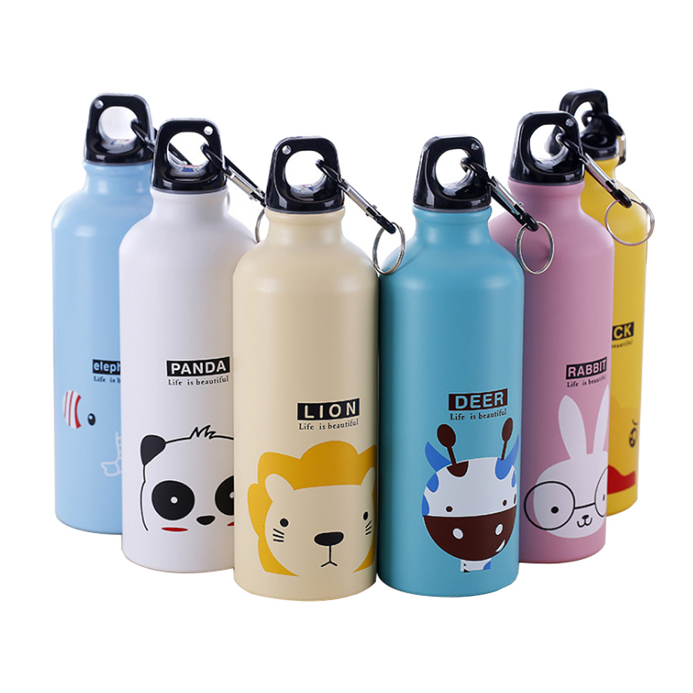 Легкая уличная бутылка для воды, алюминиевая Спортивная бутылка с одной стенкой, фляжка для питья с портативной крышкой, Пользовательский логотип