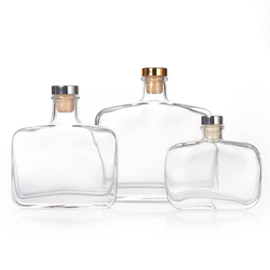 Botella <span class=keywords><strong>de</strong></span> Vidrio <span class=keywords><strong>de</strong></span> Lujo <span class=keywords><strong>de</strong></span> 500ml 750ml para Tequila, Vodka, Whisky, Ginebra, <span class=keywords><strong>Licor</strong></span> y <span class=keywords><strong>Agave</strong></span>, Fabricada en China, con Corcho - Product Image 1