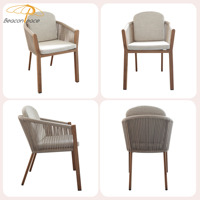 Transferencia térmica de aluminio, muebles de exterior, Hotel, balcón, jardín, comedor, silla de ratán con cojín