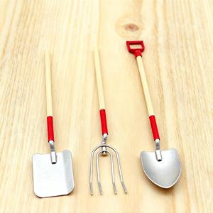 Outils de jardinage <span class=keywords><strong>pour</strong></span> plantes succulentes, ensemble de trois pièces <span class=keywords><strong>pour</strong></span> maison de poupée, pelle en fer, râteau en fer, <span class=keywords><strong>accessoires</strong></span> <span class=keywords><strong>miniatures</strong></span> - Product Image 2