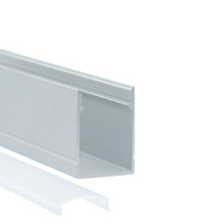 Perfil de Aluminio LED con Difusor, Tapas y Clips para Tiras de Luz LED de 17*24 mm