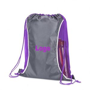 Sac à dos portable personnalisé en polyester avec cordon de serrage pour le fitness, les sports de plein air, le VTT, le basketball, sac publicitaire - Product Image 2