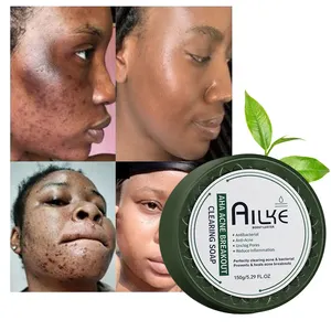 Ailke Beauty-savon à la glycérine naturelle AHA, apaise la peau, réduit l'inflammation et les éruptions d'acné, mousse de nettoyage pour le visage