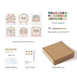 Orfon Chúc May Mắn Phật 6-Pcs Mini Sơn Bằng Số Kit, Nhỏ Tự Làm Sơn Bằng Số, OEM Toàn Cầu Dropshipping - Product Image 4