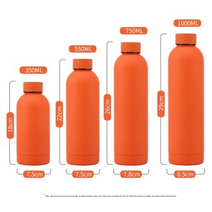 Bouteille d'eau portable en <span class=keywords><strong>acier</strong></span> inoxydable 304 de 500 ml, grande capacité, à petite ouverture, épaissie, givrée, pour sports de plein air et voiture, idéale pour la rentrée scolaire - Product Image 2