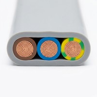 300V BVVB 3-adriges Flachkupferkabel mit PVC-Isolierung und PVC-Ummantelung, 4 AWG, Gebäude-Elektrokabel, IEC-Kabel, Hausverdrahtung