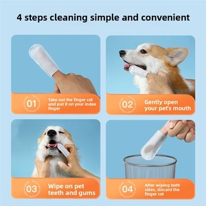 Nouvelles lingettes dentaires pour animaux de compagnie, 50 lingettes, soin buccal pour chiens et chats, réduit la mauvaise haleine et le tartre, pour des dents éclatantes et blanches - Product Image 5