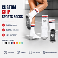 Chaussettes de sport à compression antibactériennes avec logo personnalisé, antidérapantes, respirantes, pour l'entraînement et la performance