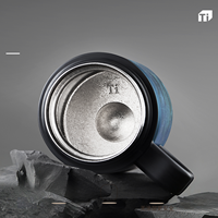 Mug de voyage en titane pur 500 ml, anti-fuite, isolation thermique sous vide 12h, écologique, avec poignée, design minimaliste