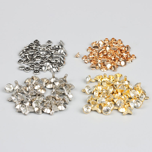 Strass en <span class=keywords><strong>tube</strong></span> de <span class=keywords><strong>cuivre</strong></span>, strass en forme de coupelle avec tige, kit de combinaison de rivets pour chapeaux, sacs et vêtements - Product Image 5
