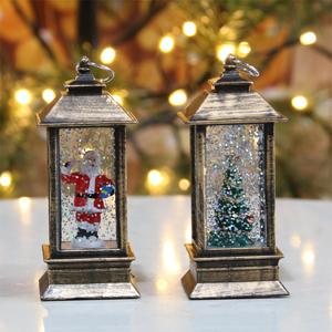 Nuevas Llegadas: Mini Linterna de Agua LED Blanca Cálida de Plástico, Decoraciones Ecológicas con Nieve que Cae para Navidad, Hogar y Sala de Estar - Product Image 4