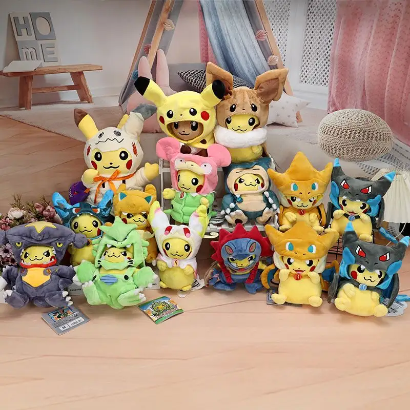 Di alta qualità simpatici animali farciti Pocket Monster Cartoon peluche bambola Kawaii Pikachu Anime peluche giocattoli