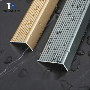 Alüminyum alaşımlı merdiven <span class=keywords><strong>Nosing</strong></span> sağ açılı kaymaz adım kenar döşeme kiremit mermer Metal merdiven için ağır sırt kapağı - Product Image 1