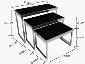 Nouvelle conception de mode en argent en acier inoxydable nid tables pour jeans - Product Image 3