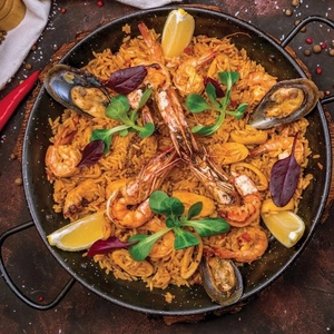 Olla de Hierro Esmaltada <span class=keywords><strong>para</strong></span> <span class=keywords><strong>Paella</strong></span> Española, Fondo Plano, Doble Asa, Base Única, <span class=keywords><strong>para</strong></span> Cocina Familiar o de Hotel - Product Image 6