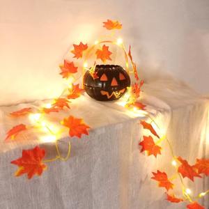 Guirnalda de Luces LED, Luces de Mimbre, Flores de Cerezo, Enredaderas de Rábano Verde, Funciona con Pilas, Decoración para Fiestas en el Jardín, Luces de Cobre - Product Image 6