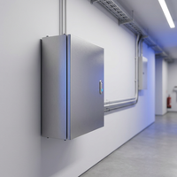 Caja de Distribución Electrónica de 420V, Impermeable, para Montaje en Pared, Caja de Base de Acero Inoxidable para Interiores