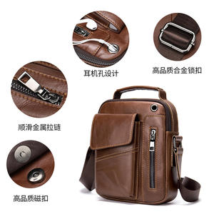 กระเป๋าหนังวัวแท้ Andong รุ่นใหม่ สะพายไหล่ สำหรับผู้ชาย วัยรุ่น ใช้ได้ทั้งแบบลำลองและธุรกิจ  จุของได้เยอะ ใส่ iPad ได้  กระเป๋าถือ - Product Image 3