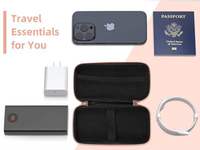 Étui de voyage antichoc personnalisable en EVA rigide pour chargeur, accessoires technologiques, sac carré portable pour batterie externe avec fermeture éclair