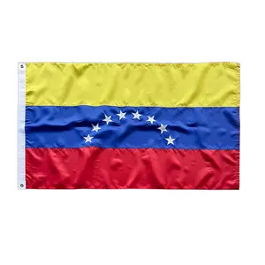 Polyester Embroidered 3 X 5 Custom Venezuela Eight Star National Flag With Cheap Price