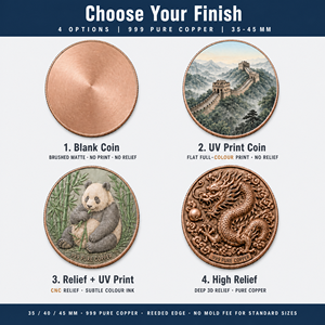 Moneda de Cobre Puro .999 de 1 oz con Impresión UV Redonda y Grabado en Relieve de la Reina de Corazones, Moneda de Póker para Casino, Personalizada, al por Mayor, OEM - Product Image 5