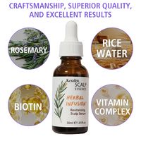 Sérum Huile Capillaire Croissance Cheveux Joynna 100% Naturel Bio Végétalien Renforce le Cuir Chevelu aux Herbes Romarin Menthe Kératine Essentiels Soin Cheveux Abîmés