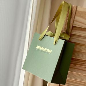 LILA Custom Exquisite Premium Cardboard <b>Gift</b> <b>Box</b> with Ribbon Handle Elegant Paper Packaging for Shopping Bags - Product Image 5