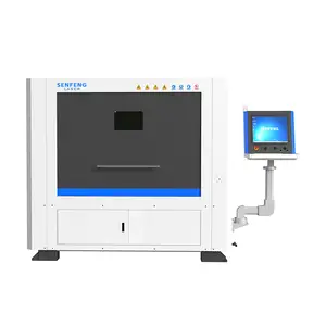 Senfeng pieno chiuso mini 1kw 1000w 1500w 1.5kw piccola macchina di taglio laser in fibra cnc per lamiera