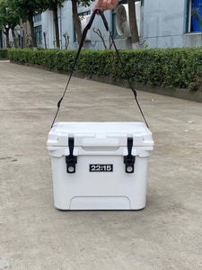 Glacière portable réutilisable 20L avec poignée métallique, impression de logo personnalisé, étanche, en PE rotomoulé, pour aliments, boissons et vin - Product Image 3