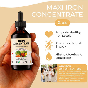 Private Label Iron Liquid Drops 18mg <strong>Vitamin</strong> C Folic Acid <strong>Vitamin</strong> B12 for <strong>Immunity</strong> <strong>System</strong> Raspberry Flavored <strong>Vitamins</strong> Adults - Product Image 4