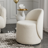 Tabouret de maquillage rotatif moderne, élégant et nordique, pour chambre à coucher, à dossier, léger, pour salon de maison, petit appartement, nouveau