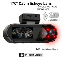 VIEVGUARB VS1125 Caméra embarquée 4K 3 canaux Grand angle Vision nocturne Enregistrement en boucle Moniteur de stationnement Boîte noire de voiture