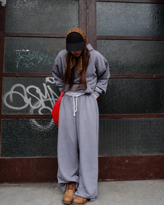Streetwear Grey Hoodie Baggy Sweatpants Set <b>Women</b> Oversized Two Piece <b>Jogger</b> Tracksuit Casual Wholesale Athleisure Activewear - Product Image 2