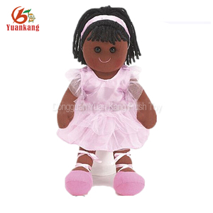 Muñecas de Trapo Personalizadas al Por Mayor, Peluche Humano de Bebé Niña Negra, Juguete Blando de Peluche Unisex de Moda - Product Image 3