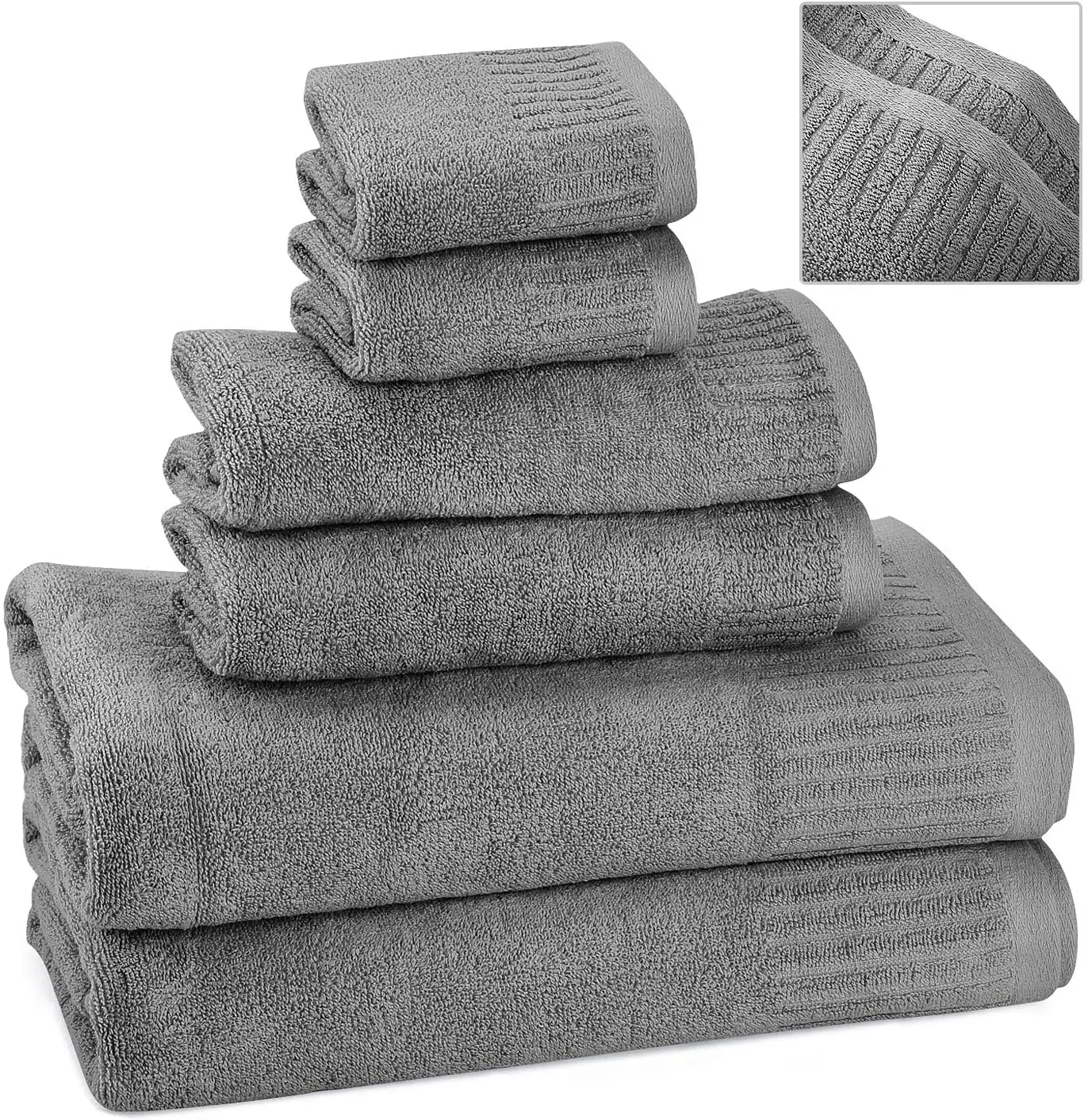 Großhandel 100 % Baumwolle frottee-Touch-Sets, weiche bequeme Handtücher für Bad Fitnessstudio Spa und Sport