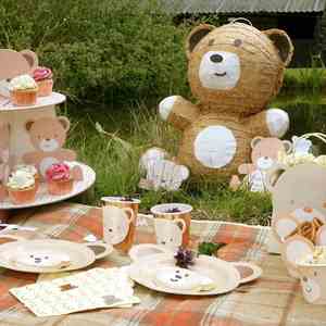 Teddy <b>Bear</b> 11-Inch <b>Cute</b> Party Plate Modern Style Festive Dinnerware for Baby Shower Birthday Picnics - Product Image 2