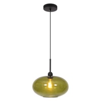 Lampe suspendue moderne pour îlot de cuisine, boule de verre vert olive, lampe décorative pour restaurant