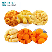 Nouveau Type boules de fromage bouffée de maïs collations puces faisant la Machine plante oreiller noyau remplissage collations ligne de Production alimentaire