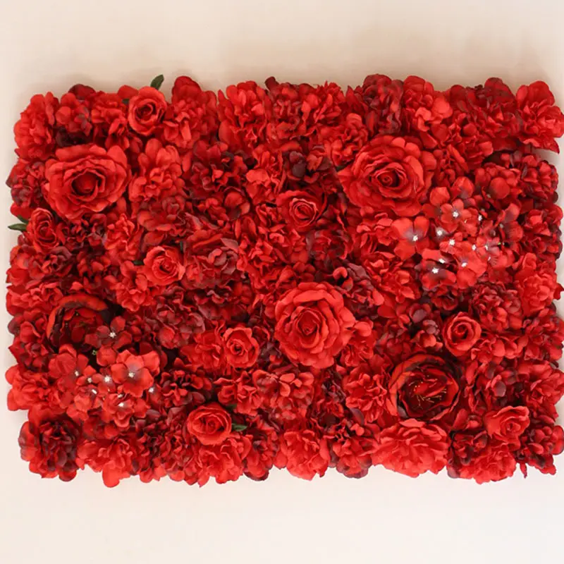 Custom 3D Cloth Flower wall Artificial Silk Rose Flower Wall Panel Backdrop Flowers For Wedding Decorative