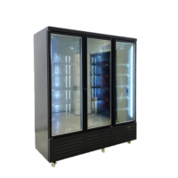 Vitrine verticale Présentoir de porte en verre Congélateur vertical Crème Viande Fruits de mer Vitrine boeuf