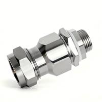 Presse-étoupe antidéflagrant LD DT-VI IP66 en laiton nickelé, filetage M, usage industriel, zones dangereuses ATEX/IECEx, câble 18-25mm
