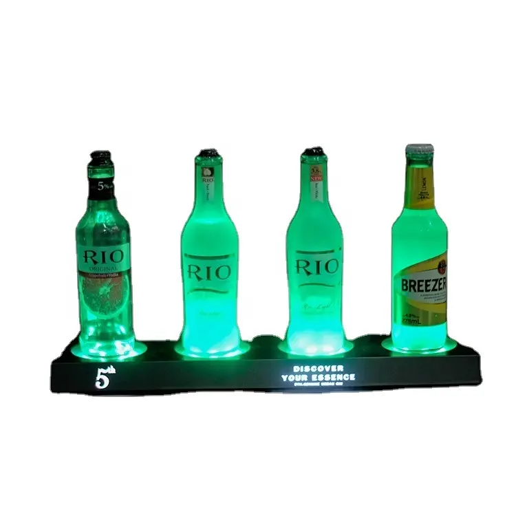 Barra de embalagem acrílica de <span class=keywords><strong>led</strong></span>, melhor embalagem acrílica iluminada exibição de garrafa glorificador iluminada