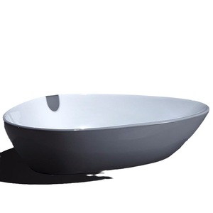 Lavabo de Cerámica Triangular Artístico de Estilo Europeo, Lavabo Minimalista de Encimera sin Orificios para Grifo, Directo de Fábrica - Product Image 1
