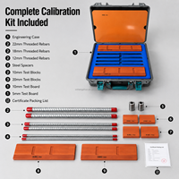 Bloc d'étalonnage pour jauge de barres d'armature en acier, pour kit de testeur de détecteur de couverture de béton avec étui en plaques EVA