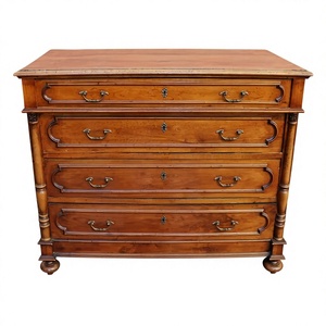 Classic Chipendale Solid Mahogany Wood Drawer <b>Chest</b> with 5 Drawers Traditional Bedroom & Living Room <b>Storage</b> Furniture - Product Image 3