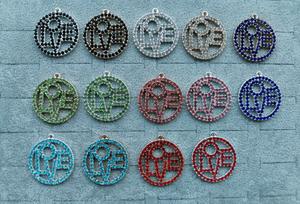 BRICOLAGE mode strass lettre reine collier pendentif <span class=keywords><strong>Bijoux</strong></span> usine en gros - Product Image 4