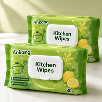 Lingettes de cuisine jetables personnalisées avec logo OEM, épaissies, non tissées, dégraissantes multi-surfaces, fabricant en gros