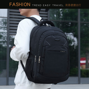 Men's <b>Backpack</b> Large Capacity Water Proof Business Travel Solid Color Interior Zipper Pocket 36-55L <b>Black</b> Gray Blue - Product Image 4