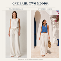 Pantalon large en lin extra long pour femme, coupe ample, longueur au sol, décontracté, pour le quotidien et les loisirs, idéal pour l'été et les vacances, vente en gros, personnalisable OEM